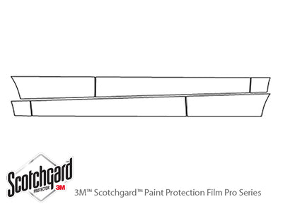 fx45 3M Clear Bra Door Cup Precut PPF Diagram