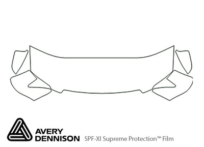 fx45 Avery Dennison Clear Bra Hood Precut PPF Diagram