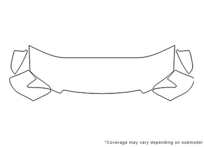 fx45 3M Clear Bra Hood Precut PPF Diagram