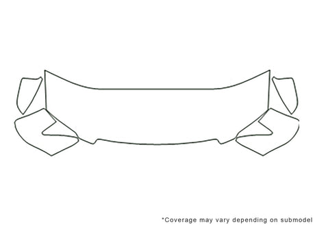 fx45 3M Clear Bra Hood Precut PPF Diagram