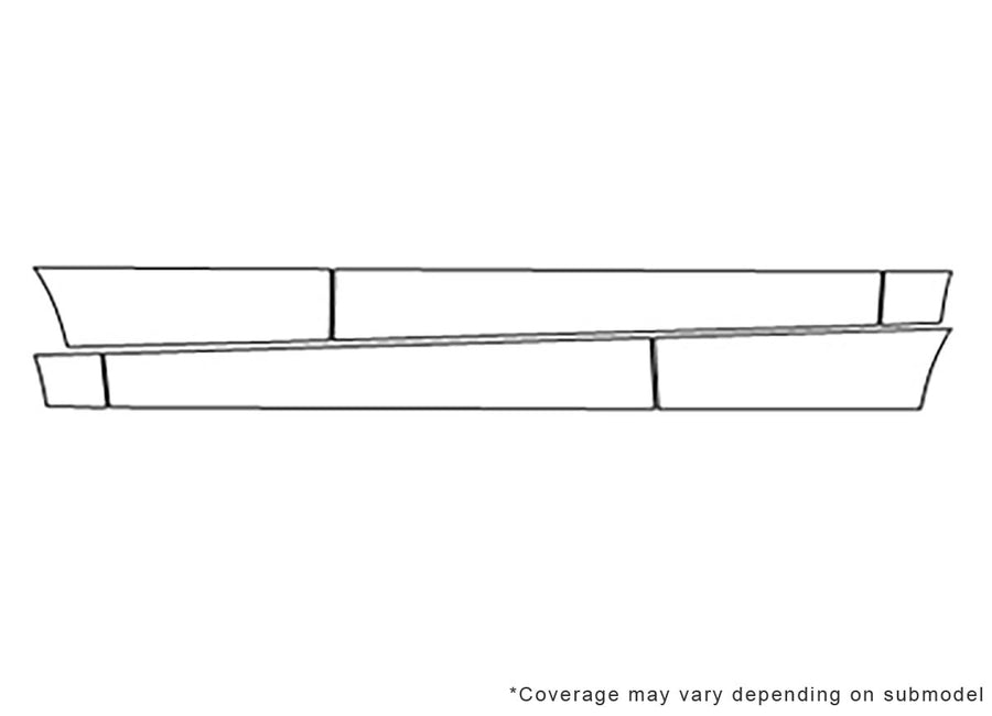 fx45 3M Clear Bra Door Cup Precut PPF Diagram