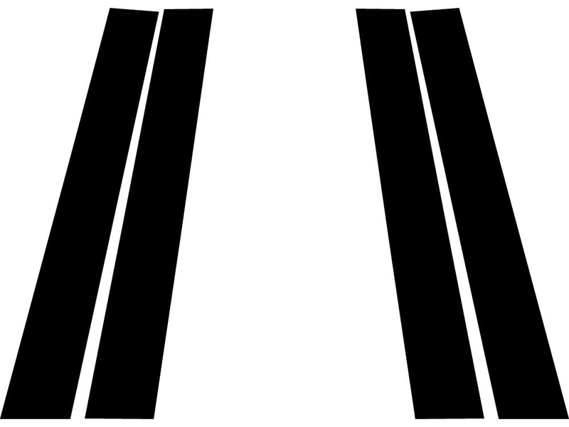 infiniti g20 1991-1996 Matte Black Pillar Trim Diagram