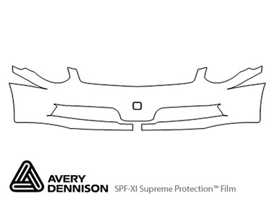 g35 Avery Dennison Clear Bra Bumper Precut PPF Diagram