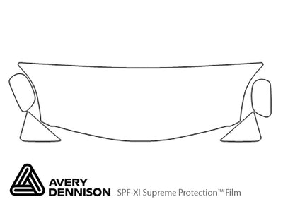 g35 Avery Dennison Clear Bra Hood Precut PPF Diagram