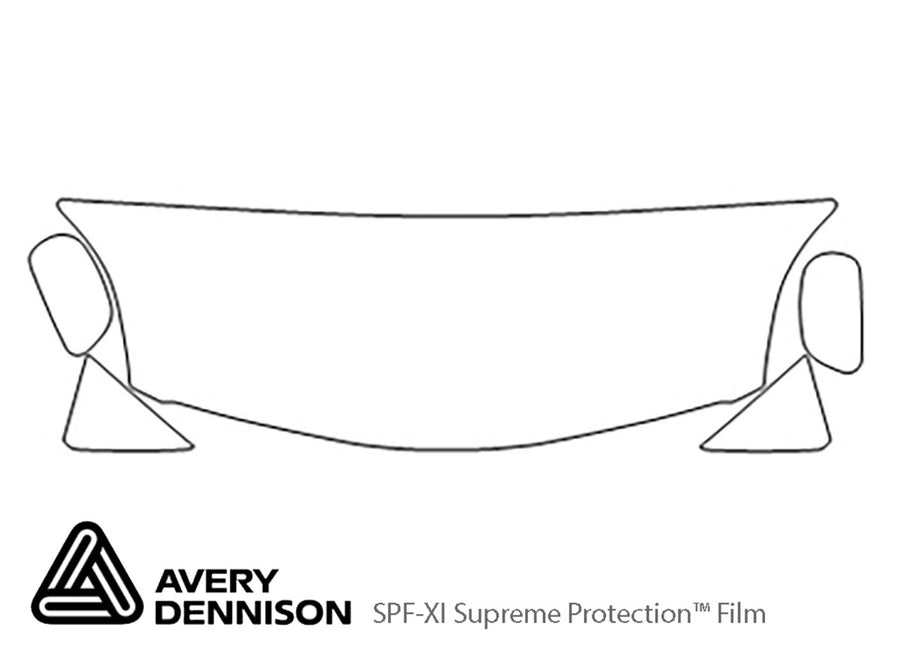 g35 Avery Dennison Clear Bra Hood Precut PPF Diagram