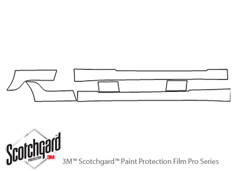 g35 3M Clear Bra Door Cup Precut PPF Diagram
