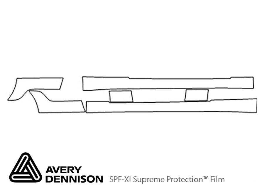 g35 Avery Dennison Clear Bra Door Cup Precut PPF Diagram