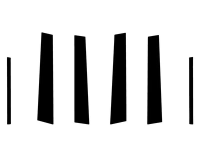 infiniti g35 2003-2006 Matte Black Pillar Trim Diagram