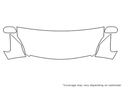 g35 Avery Dennison Clear Bra Hood Precut PPF Diagram
