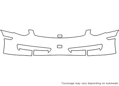 g35 3M Clear Bra Bumper Precut PPF Diagram