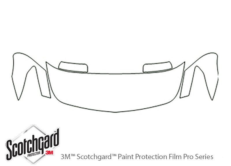g35 3M Clear Bra Hood Precut PPF Diagram