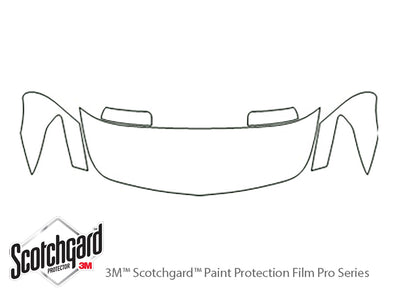 g35 3M Clear Bra Hood Precut PPF Diagram