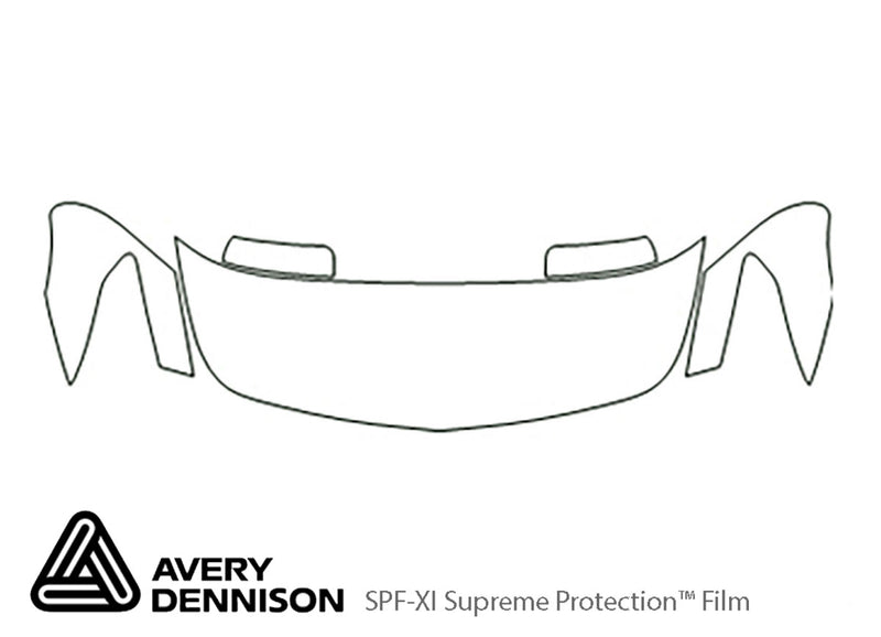 g35 Avery Dennison Clear Bra Hood Precut PPF Diagram