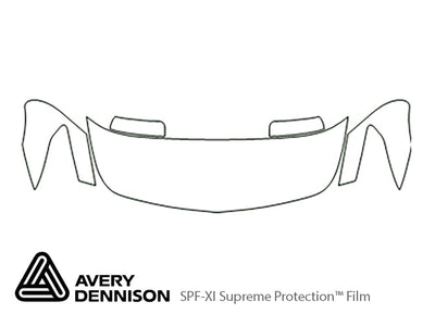 g35 Avery Dennison Clear Bra Hood Precut PPF Diagram