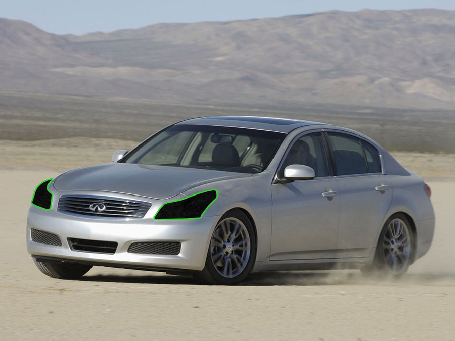 infiniti g35 2007-2008 (sedan) Headlight Tint Location