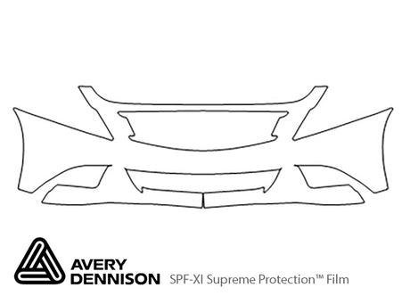 g37 Avery Dennison Clear Bra Bumper Precut PPF Diagram