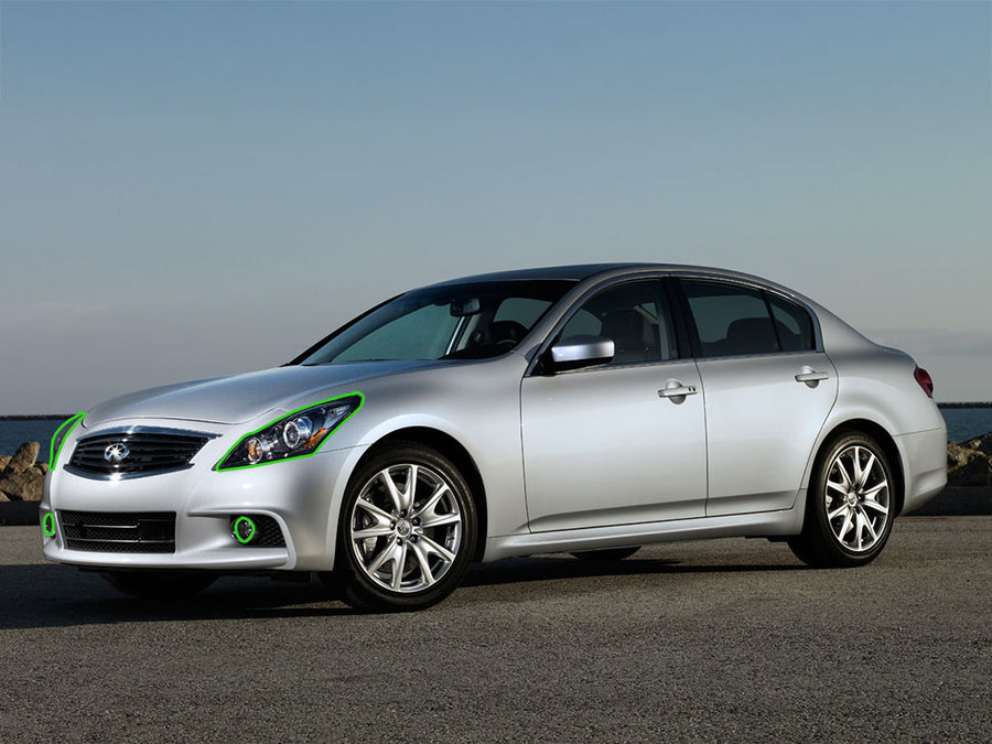 infiniti g37 2010-2013 (sedan) Headlight Protection Installation Location