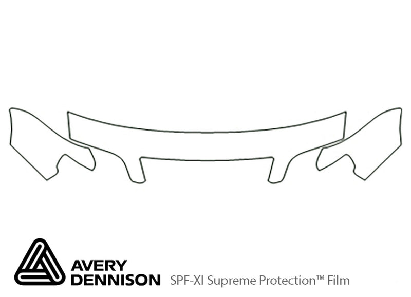 i30 Avery Dennison Clear Bra Hood Precut PPF Diagram