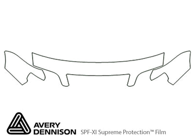 i30 Avery Dennison Clear Bra Hood Precut PPF Diagram