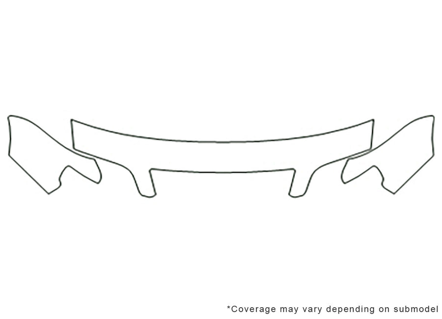 i30 3M Clear Bra Hood Precut PPF Diagram