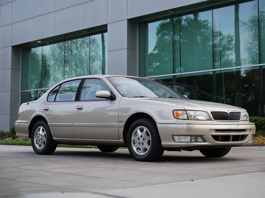 infiniti i30 1996-1999 Brushed Aluminum Black Pillar Trim