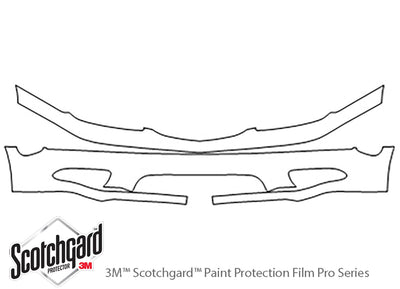 i35 3M Clear Bra Bumper Precut PPF Diagram