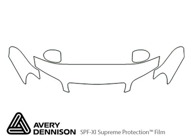 i35 Avery Dennison Clear Bra Hood Precut PPF Diagram