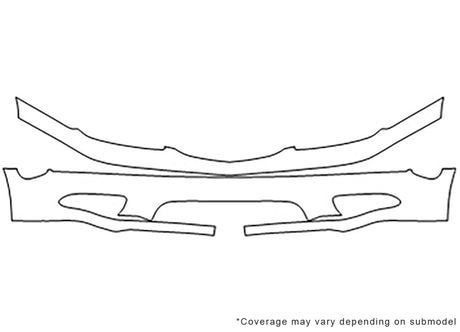 i35 Avery Dennison Clear Bra Bumper Precut PPF Diagram