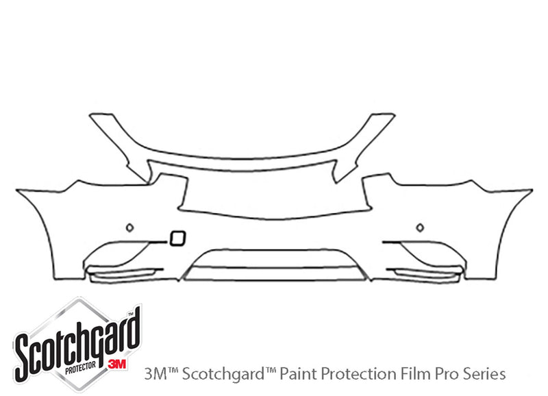 jx35 3M Clear Bra Bumper Precut PPF Diagram