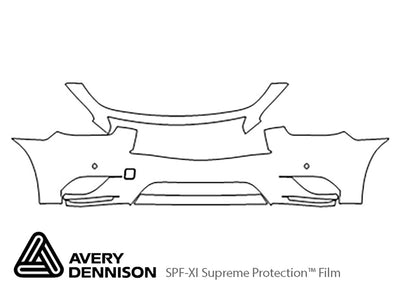 jx35 Avery Dennison Clear Bra Bumper Precut PPF Diagram