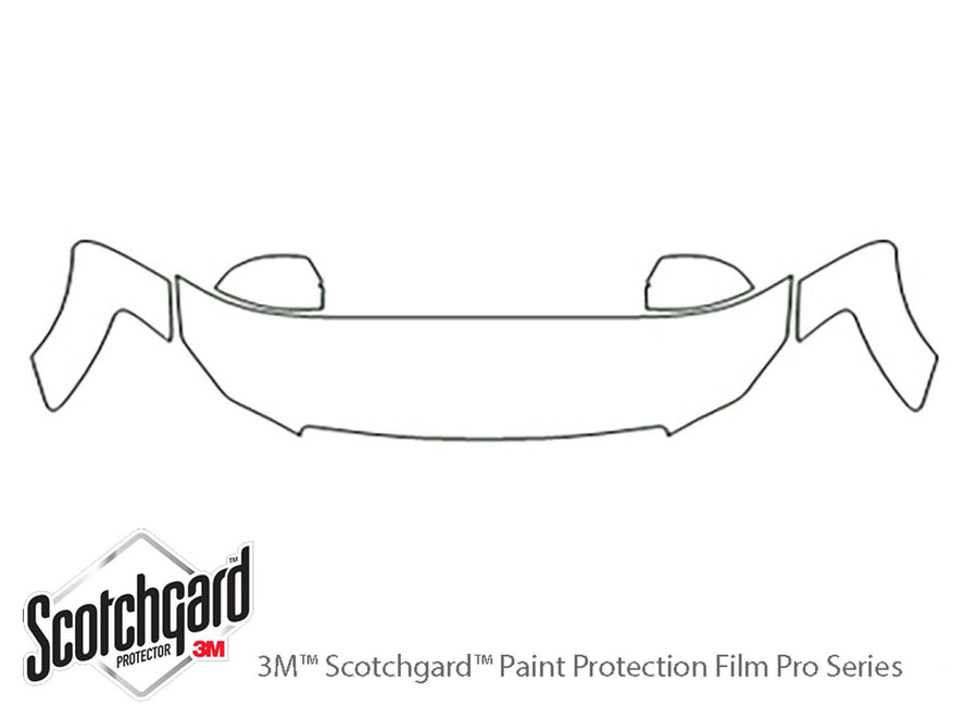 m35 3M Clear Bra Hood Precut PPF Diagram