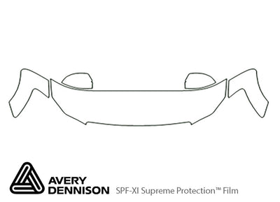 m35 Avery Dennison Clear Bra Hood Precut PPF Diagram