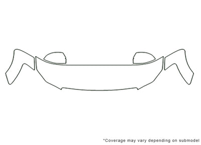 m35 3M Clear Bra Hood Precut PPF Diagram