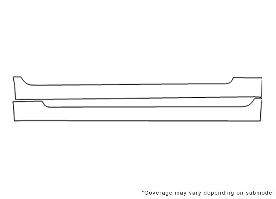 m35 Avery Dennison Clear Bra Door Cup Precut PPF Diagram