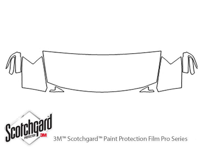 m45 3M Clear Bra Hood Precut PPF Diagram
