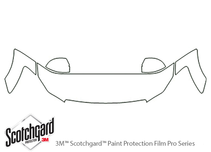 m45 3M Clear Bra Hood Precut PPF Diagram
