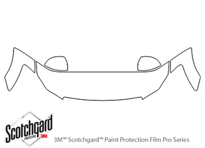 m45 3M Clear Bra Hood Precut PPF Diagram