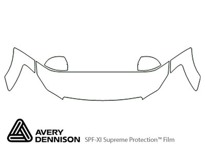 m45 Avery Dennison Clear Bra Hood Precut PPF Diagram