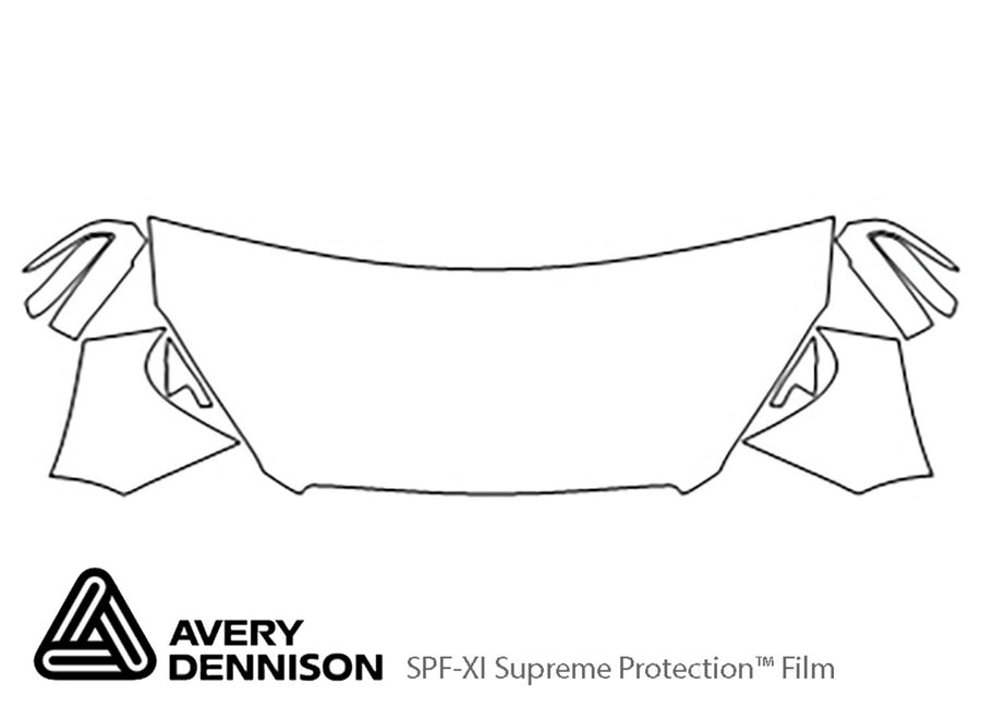 q45 Avery Dennison Clear Bra Hood Precut PPF Diagram