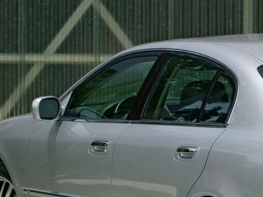infiniti q45 2002-2006 Brushed Aluminum Black Pillar Cover Diagram