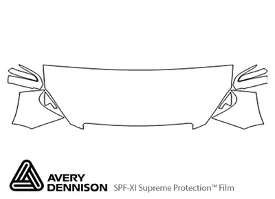 q45 Avery Dennison Clear Bra Hood Precut PPF Diagram