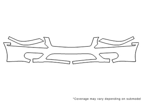 q45 Avery Dennison Clear Bra Bumper Precut PPF Diagram