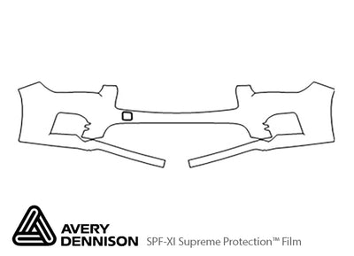 q50 Avery Dennison Clear Bra Bumper Precut PPF Diagram