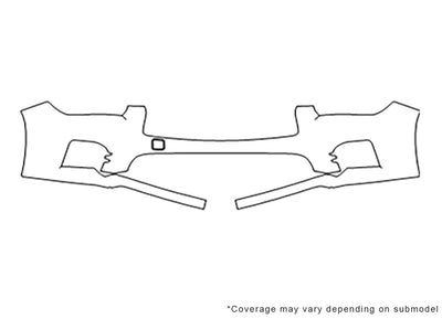 q50 3M Clear Bra Bumper Precut PPF Diagram