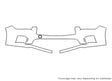 q50 Avery Dennison Clear Bra Bumper Precut PPF Diagram