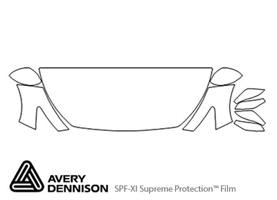 q50 Avery Dennison Clear Bra Hood Precut PPF Diagram