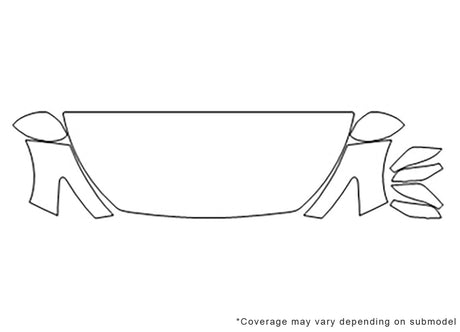 q50 3M Clear Bra Hood Precut PPF Diagram