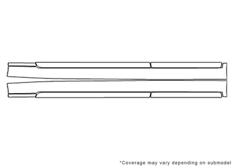 q50 Avery Dennison Clear Bra Door Cup Precut PPF Diagram