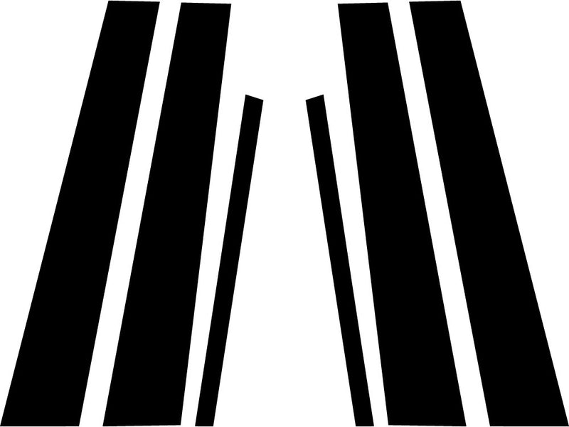 infiniti q50 2014-2024 Brushed Aluminum Black Pillar Trim Diagram