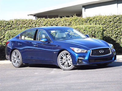 infiniti q50 2014-2024 Brushed Aluminum Black Pillar Trim